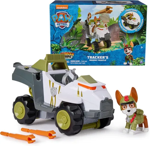 Miniatura 9 de Paw Patrol Jungle Pups, vehículo Chase Tiger, camión de juguete con figura de acción coleccionable, juguetes para niños y niñas a partir de 3 años