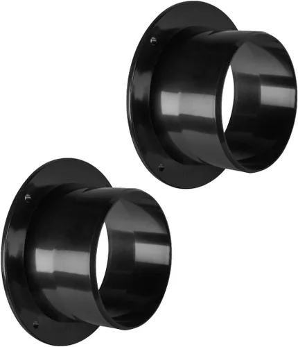 POWERTEC 70126-P2 Brida de entrada, conector de conducto de recolección de polvo de 4 pulgadas de diámetro exterior, 2 PK