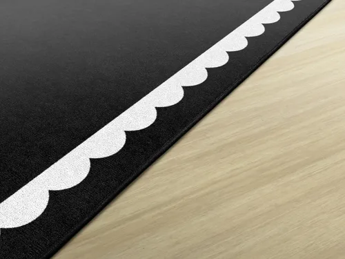 Miniatura 4 de Flagship Carpets Alfombra educativa con borde festoneado arcoíris para habitación de niños, aula de niños, alfombra de juegos para enseñanza y sala