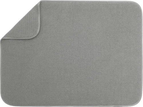 Miniatura 32 de S&T INC. Tapete de microfibra para secado de platos, reversible y absorbente para cocina, de 16 x 18 pulgadas, color negro