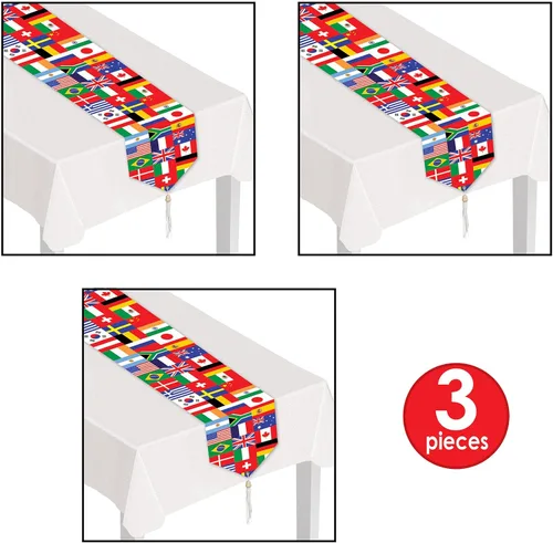 Miniatura 4 de Beistle Camino de mesa con bandera, talla única, multicolor