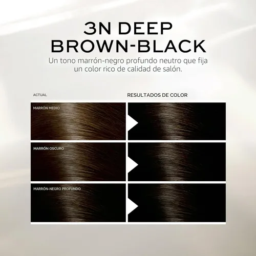 Miniatura 4 de Espuma de color John Frieda, precisión 3N Deep Brown Negro