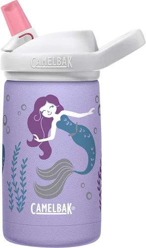 Miniatura 12 de CamelBak Eddy+ Kids - Botella de agua con válvula de mordida y pajita aislada de acero inoxidable, perros en bicicleta, 12 onzas