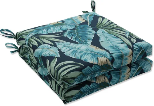 Miniatura 26 de Pillow Perfect Cojines de asiento de esquina cuadrados para exteriores e interiores, 16 x 18.5 pulgadas, selva verde con hojas exuberantes, 2 Selva