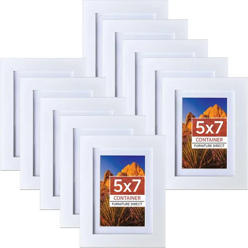 Miniatura 25 de Container Furniture Direct Marcos de fotos colgantes de 11 x 14 pulgadas para pared con plexiglás y doble colgador de montaje para formatos Negro