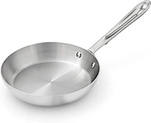 All-Clad D3 Sartén de Acero Inoxidable de 3 Capas de 7.5 Pulgadas Apta para Inducción Horno Asador 600F Ollas y Sartenes, Utensilios de Cocina
