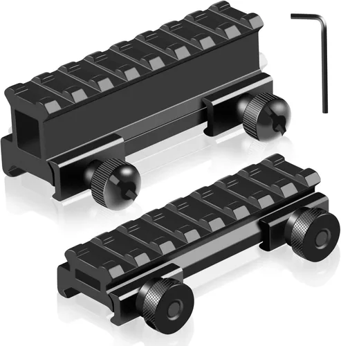 FENTUK - Soportes elevadores Picatinny de 1 pulgada de alto perfil y perfil bajo de 1/2 pulgada, 8 ranuras, montaje elevador de riel Picatinny con