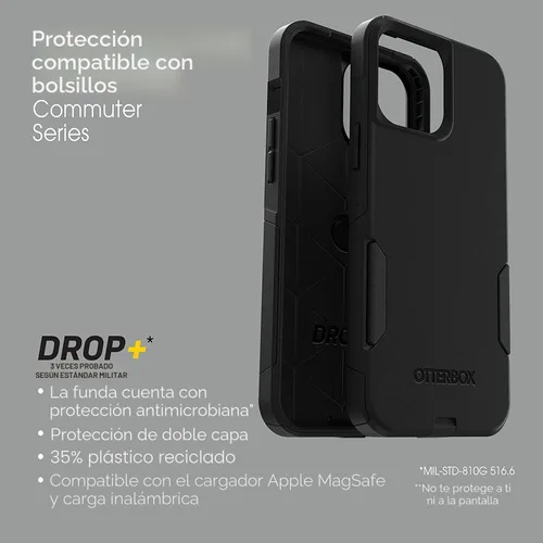 Miniatura 8 de OtterBox Commuter Series - Funda para iPhone 13 Pro Max y iPhone 12 Pro Max, negro