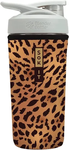 Miniatura 7 de Sok It BotlSok Botella Mezcladora de Proteínas con Funda Aislante de Neopreno (Floral Abstracto, Se Ajusta a Mezcladoras de 24oz)