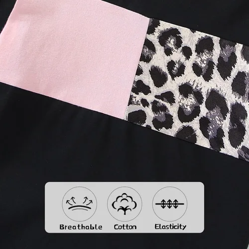 Miniatura 7 de Ropa de verano para niña, camiseta de manga corta para bebé, pantalones cortos, estampado de leopardo, camuflaje, de 18 meses a 6 años