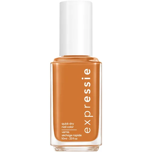 essie expressie - Esmalte de uñas vegano de secado rápido, azafrán en el movimiento, naranja marrón cálido, 0.33 onzas. 04 SAFFR-EN MOVIMIENTO