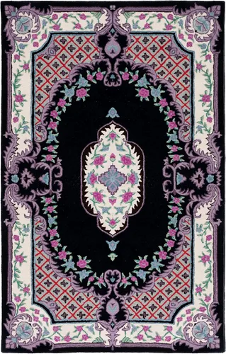 Miniatura 22 de SAFAVIEH Bellagio Collection - Alfombra decorativa de 2 x 3 pies, azul y rosa, hecha a mano de lana de medallón, ideal para zonas de alto tráfico