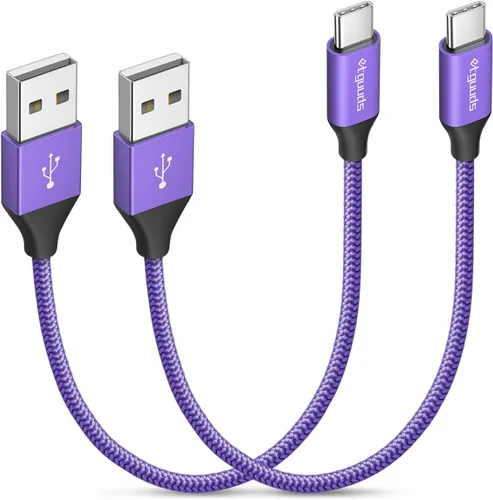 Miniatura 18 de etguuds Cable USB a USB C de 2 pies, paquete de 2 cables de carga USB A a tipo C de carga rápida para Samsung Galaxy A17 A16 A15 A26 A36 A56, S25