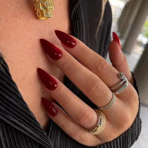 Miniatura 39 de Uñas postizas a presión marrón café, uñas postizas medianas de almendra, color sólido, cobertura completa, uñas postizas artificiales brillantes