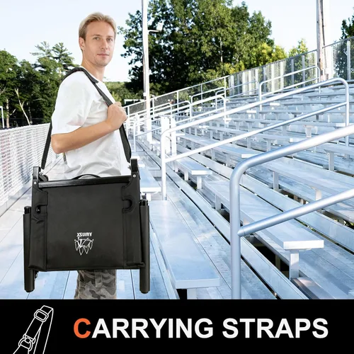 Miniatura 7 de Asientos acolchados para estadio con respaldo y cojín, silla plegable portátil, asientos plegables para estadio para fútbol, campamento, conciertos
