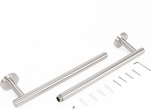 Miniatura 7 de NearMoon - Barra para toallas de baño, toallero de acero inoxidable grueso para ducha, soporte de toalla montado en la pared para baño, longitud