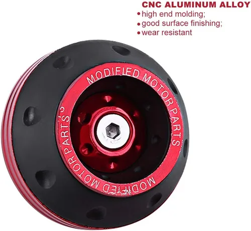 Miniatura 3 de Keenso - Protector de choque de rueda de aluminio CNC para la mayoría de motocicletas, motocicletas, ciclomotores, scooters (rojo)