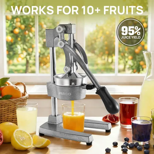 Miniatura 2 de Exprimidor de cítricos de hierro fundido de cocina, exprimidor manual de naranja, exprimidor de encimera resistente para limón, naranja, fácil