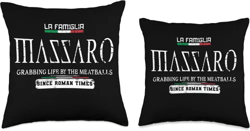 Miniatura 3 de Italia La Famiglia Family & Country Italia La Famiglia Massaro Grabbing Life by The Meatballs - Almohada de 16 x 16 pulgadas, multicolor