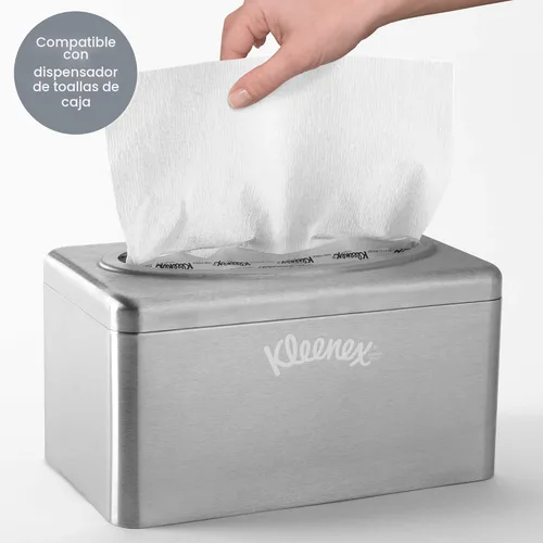 Miniatura 7 de Toallas de tocador de Kleenex (11268), muy suaves y absorbentes, caja dispensadora, 18 cajas, 70 toallas de tocador de papel, 1,260 hojas