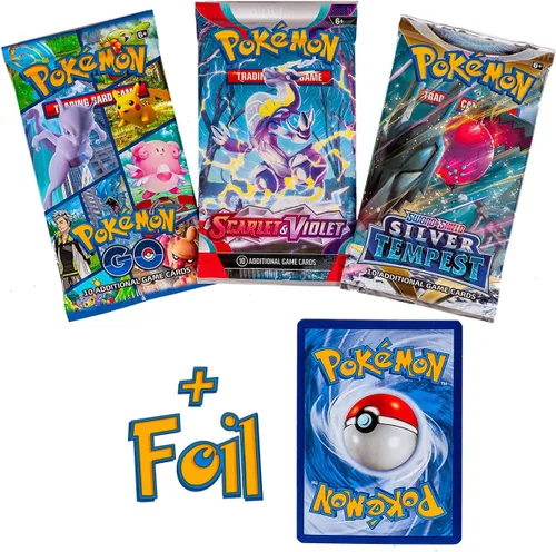 Pokémon TCG: 3 paquetes de refuerzo y 1 lámina aleatoria | Incluye 3 paquetes blíster de cartas aleatorias y 1 tarjeta promocional holofoil