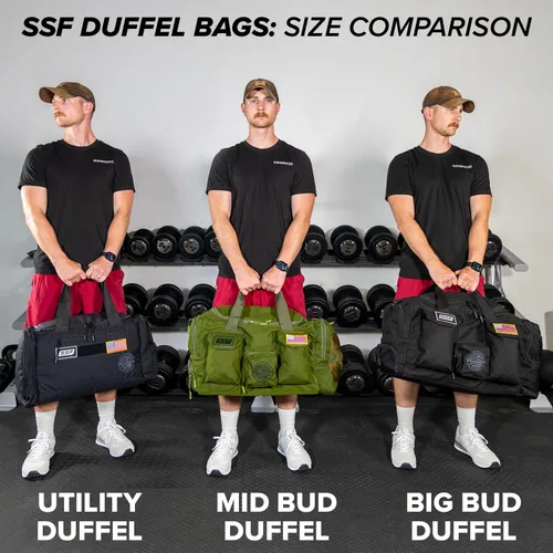 Miniatura 6 de Serious Steel Fitness Bolsa de gimnasio Bolsa de lona de nailon 1000D Resistente, Negro -, Bolsa para zapatillas (utilidad)