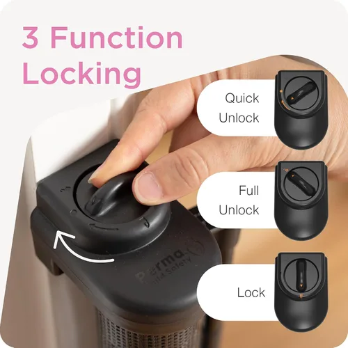 Miniatura 5 de Puerta retráctil para bebé Perma Child Safety 33 pulgadas de alto x 55 pulgadas de ancho, malla, para escaleras, puertas, perros, mascotas