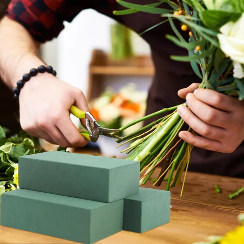Miniatura 5 de CCINEE 3 piezas de bloques de espuma floral, bloques verdes de espuma floral para mini floristería, suministros para arreglos de flores frescas
