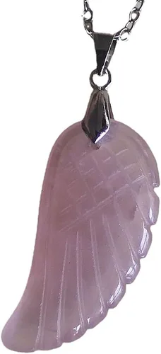 Miniatura 5 de 1.378 in tallada a mano mixta gemstom ala de ángel para collar colgante de cuentas (jade blanco)