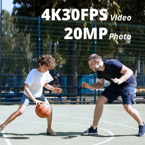 Miniatura 3 de AKASO Brave 4 Pro 4K30 Cámara de acción con tarjeta MicroSD U3 de 64 GB, cámara impermeable subacuática de 131 pies con pantalla táctil EIS Control