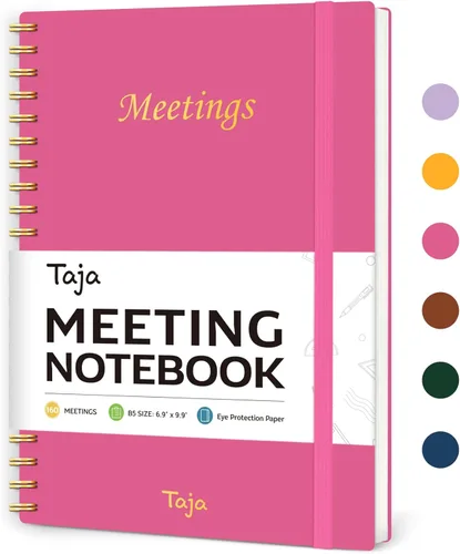 Miniatura 21 de Cuaderno de reuniones para organización del trabajo, cuaderno de trabajo con artículos de acción, agenda para tomar notas, 160 páginas