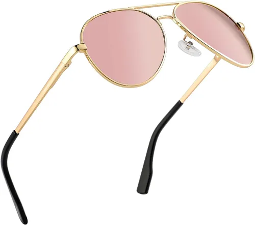 Miniatura 20 de Gafas de sol polarizadas de aviador pequeñas para niñas y niños de 4 a 16 años