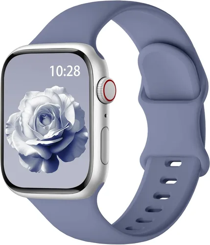 Miniatura 28 de Correa de silicona deportiva compatible con bandas de Apple Watch de 38mm 40mm 41mm 42mm 44mm 45mm 46mm 49mm para mujeres y hombres, correa