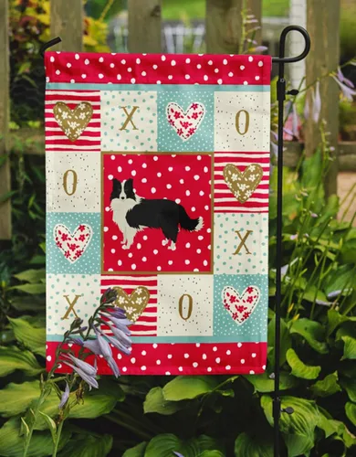 Miniatura 3 de Caroline's Treasures CK5912GF Bandera de jardín con texto en inglés "Border Collie", bandera decorativa para patio exterior, obras de arte