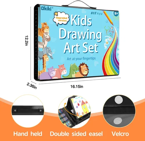 Miniatura 6 de Suministros de Arte, Set de Arte de 297 Piezas Kit de Dibujo para Niñas Niños Artistas, Caja de Regalo de Arte de Lujo con Caballete Plegable