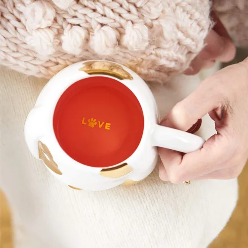 Miniatura 6 de Taza Pinky Up Penny con cachorro, taza de café bonita para los amantes de los perros, con 16 oz de capacidad, y accesorio para té, de cerámica