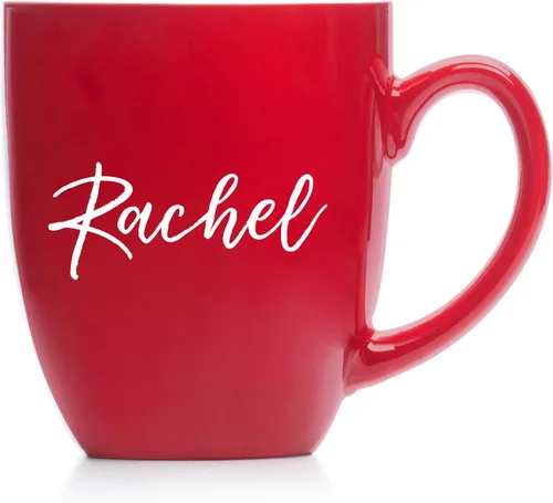Miniatura 9 de Taza de café personalizada grabada "Crea tu propia taza" (Rojo) - Gran taza de café personalizada, taza grande personalizada, taza personalizada