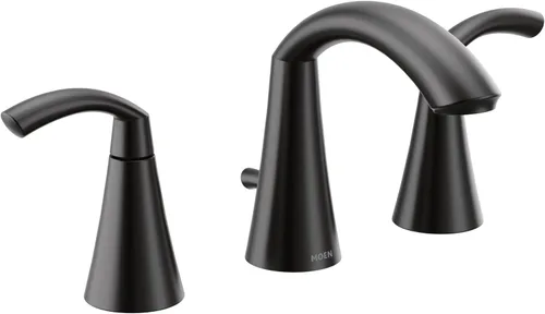 Miniatura 10 de Moen Glyde T6173BN - Grifo de fregadero de baño moderno de arco alto de 8 pulgadas de níquel cepillado, requiere válvula, T6173BN