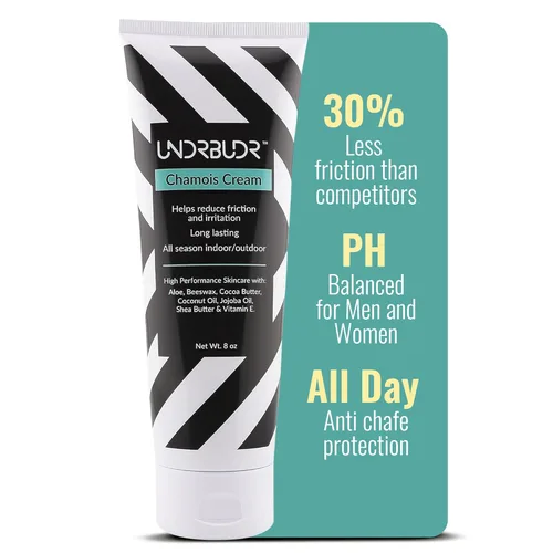 Miniatura 9 de Crema de gamuza para ciclismo, corredores, atletas – Crema antirozaduras para hombres y mujeres con aloe, manteca de karité y vitamina E – Reduce