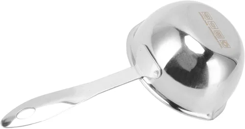 Miniatura 9 de Cryfokt Olla calentadora de mantequilla de acero inoxidable, 0.3 cuartos (25.6 fl oz), color plata, inducción, compatible con estufa de gas