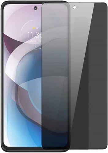 Miniatura 2 de Pantalla de privacidad de vidrio templado para Motorola One 5G Ace, [2 unidades] Protector de pantalla antiespía sin burbujas protector
