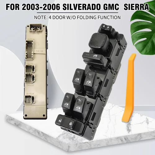 Miniatura 2 de 15883320 Interruptor de ventana eléctrica para el lado del conductor delantero con interruptor de espejo plegable compatible con Chevy Silverado