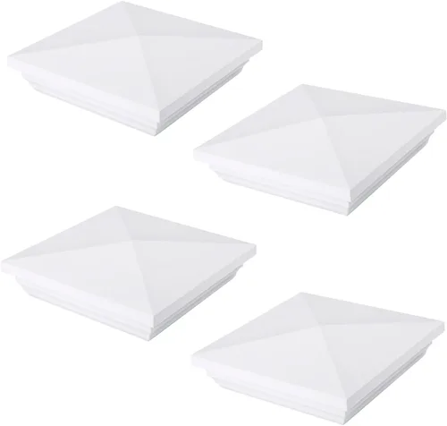Miniatura 10 de Canomo 4 x 4 tapas de vinilo blanco para poste de valla de vinilo de 4 x 4 pulgadas, impermeables, a prueba de humedad y resistentes a los rayos UV