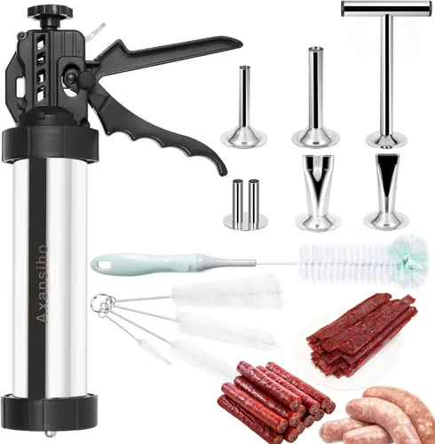 Miniatura 8 de Kits de pistola de cecina de gran capacidad de acero inoxidable de 2.1 LB, fabricante profesional de cecina, cañón tirador de cecina, pistola