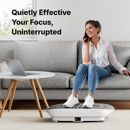 Miniatura 8 de MERACH Vibration Plate Exercise Machine, Curved Vibration Plate for Lymphatic Drainage Weight Loss, Vibrating Plate with Real-Time Calorie Tracking