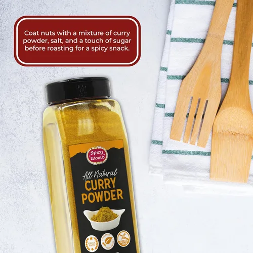 Miniatura 8 de Spicy World Tarro de curry en polvo de 14.4 onzas, mezcla auténtica de 9 especias indias, mezcla de calidad premium para curry, verduras y más