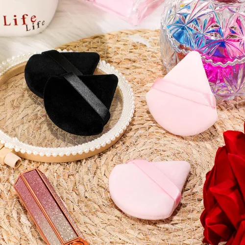 Miniatura 7 de Esponja para polvo de cara con forma de triángulo, 12 piezas, para polvo suelto, suave, base cosmética, esponja mineral para productos en polvo