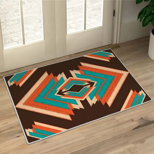 Miniatura 11 de Aztec 2x3 Area Rugs for Living Room Washable Non Slip - Rustic Carpet Low Pile Soft - Abstract Rug for Bedroom Dining Room Kitchen Entryway Indoor