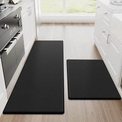 Miniatura 33 de StepRite Tapetes de cocina, 2 tapetes acolchados, antifatiga, para piso, de escritorio, antideslizante, impermeables, oficina, alfombras de 17.3 x