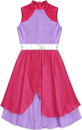 Miniatura 140 de CHICTRY Vestido de baile lírico sin mangas asimétrico para niñas, disfraz de adoración litúrgica contemporánea
